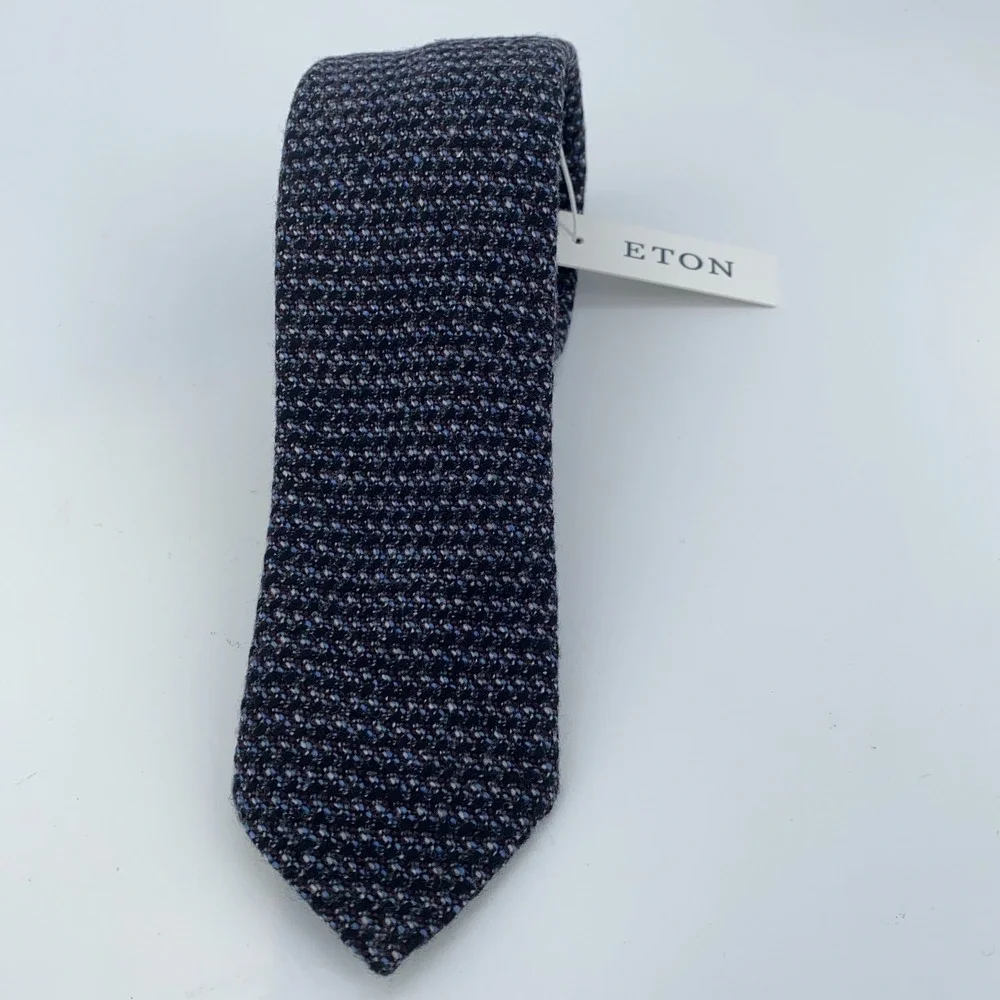 Eton Tie Mens One Size Colorful Wool Classic Fit Luxury Necktie Italy Made‎ NWT
